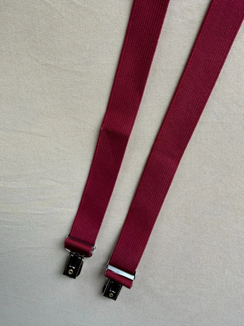 Boy Kids Burgundy Suspenders with Leather Accents (Fit my 5-6 year old)